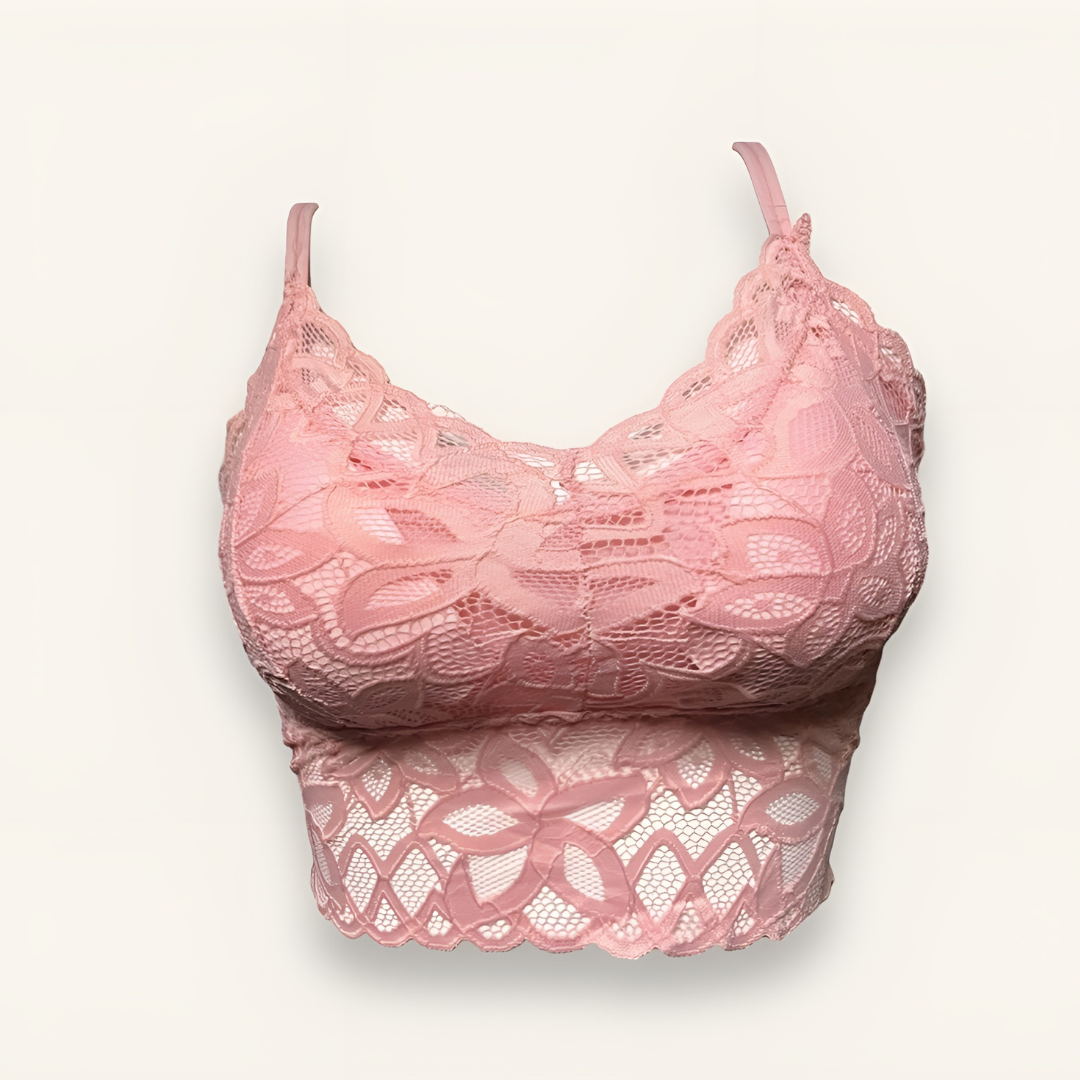 LACE MESH & NETTED ELASTIC PUSH-UP BRAS - WS