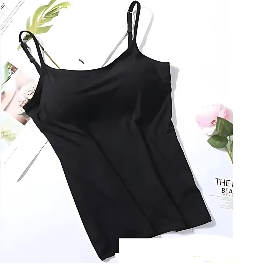 Camisole Padded Long Bra Tank Top With Built In Bra Fitness - WS